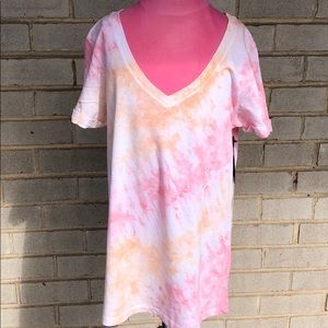 Splash Crinkle Tie-Dye Top Size Junior Medium NWT